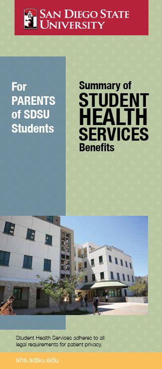 brochure: Summary of Student Health Services Benefits